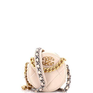 Chanel 19 Round Clutch With Chain #236403C23B